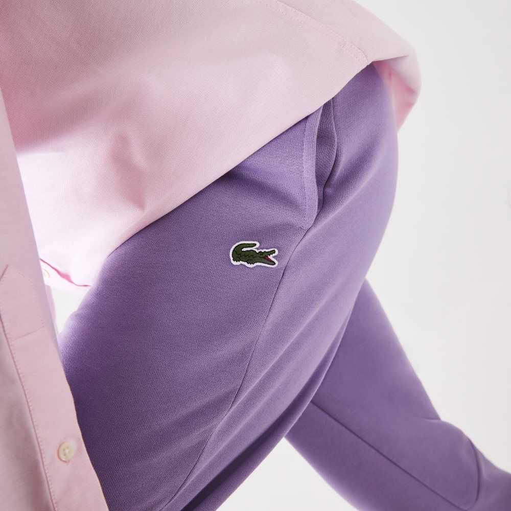 Lacoste Tapered Fit Fleece Trackpants Purple | RGM-109832