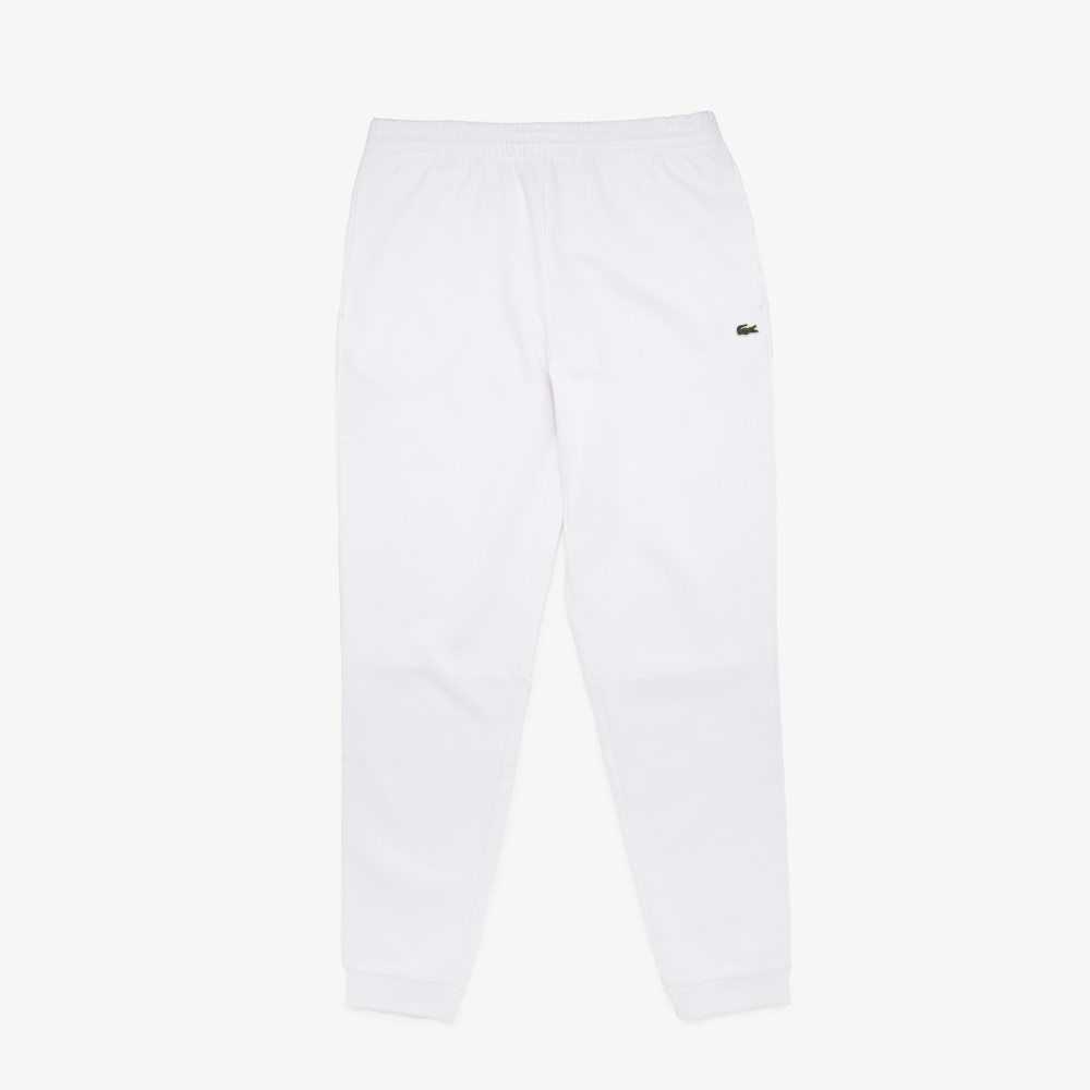 Lacoste Tapered Fit Fleece Trackpants White | OIG-124587