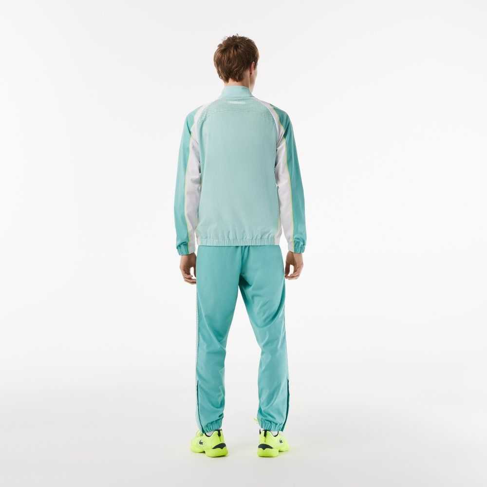 Lacoste Tennis High-Neck Jogger Set Light Green / Green / White / Yellow | OMA-073214