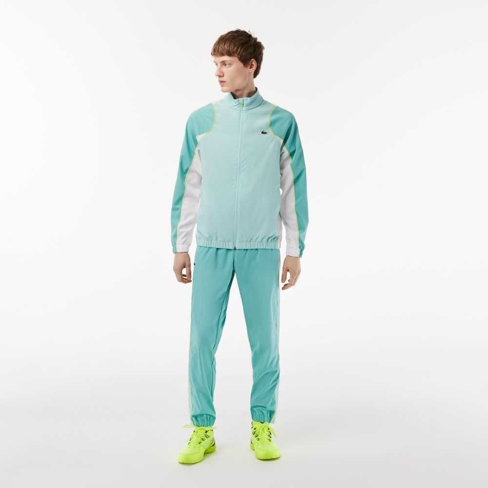 Lacoste Tennis High-Neck Jogger Set Light Green / Green / White / Yellow | OMA-073214