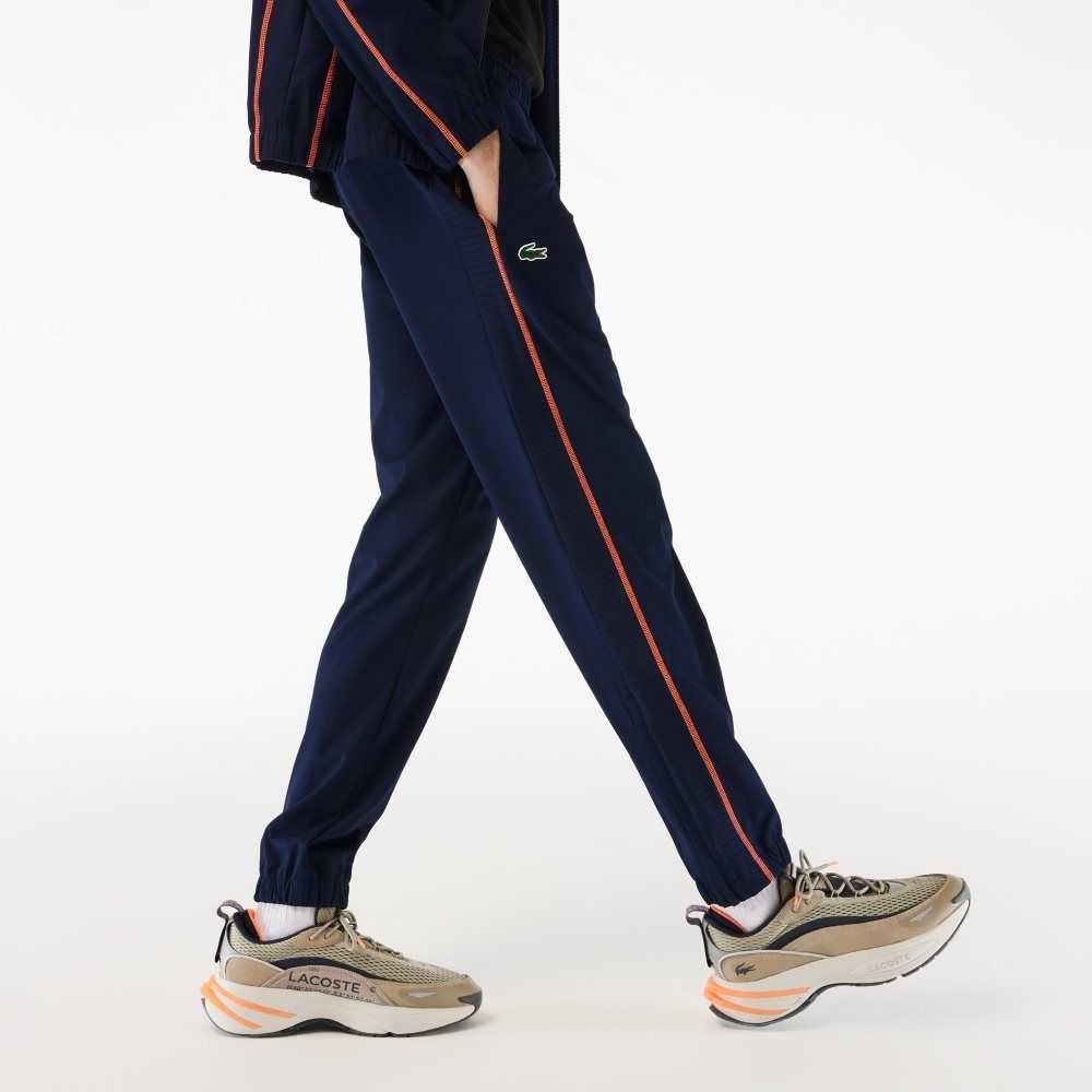 Lacoste Tennis High-Neck Jogger Set Navy Blue / Orange | EFG-493721