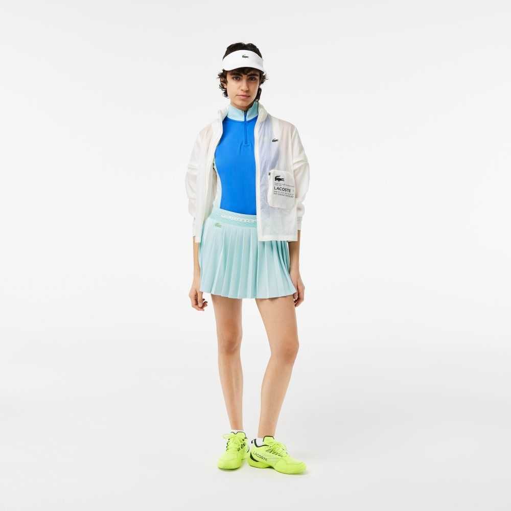 Lacoste Tennis Pleated Skirts with Built-in Shorts Light Green / Yellow | FIR-412697