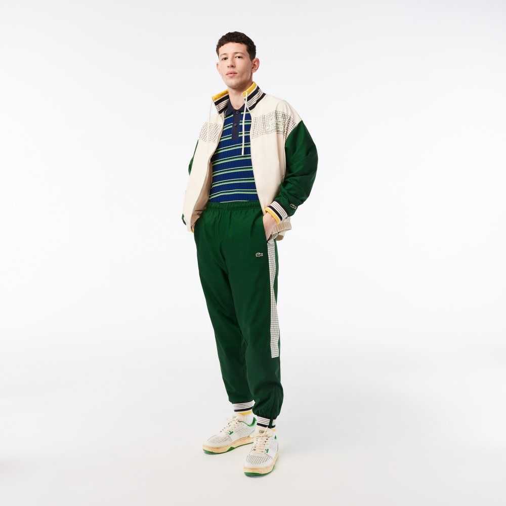 Lacoste Tennis Print Track Pants Green / White | CZU-715284