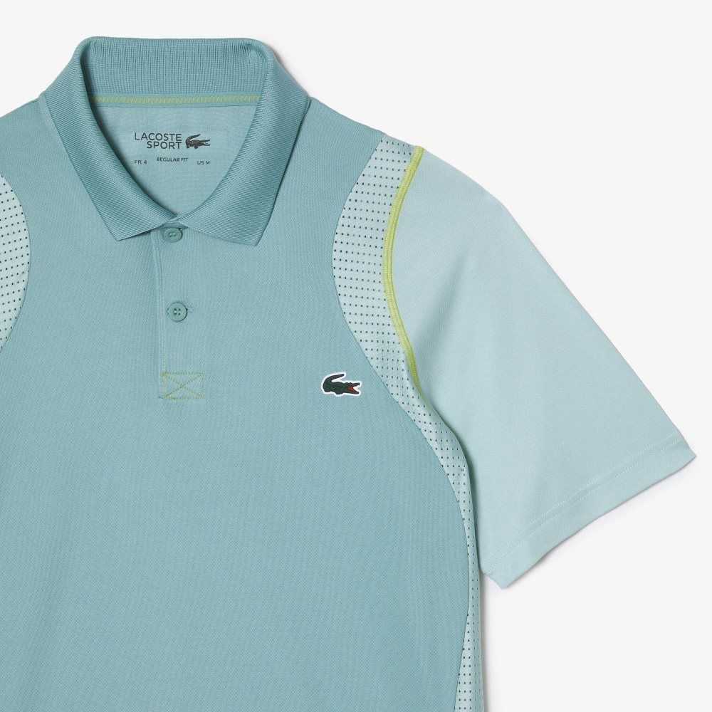 Lacoste Tennis Recycled Polyester Polo Shirt Mint | PJU-728360