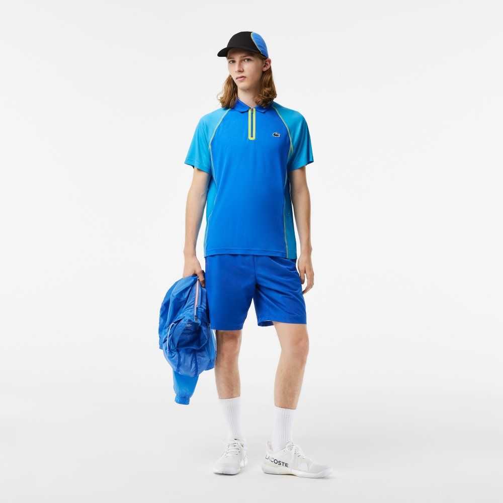 Lacoste Tennis Recycled Polyester Polo with Ultra-Dry Technology Blue / Yellow | EAN-697305