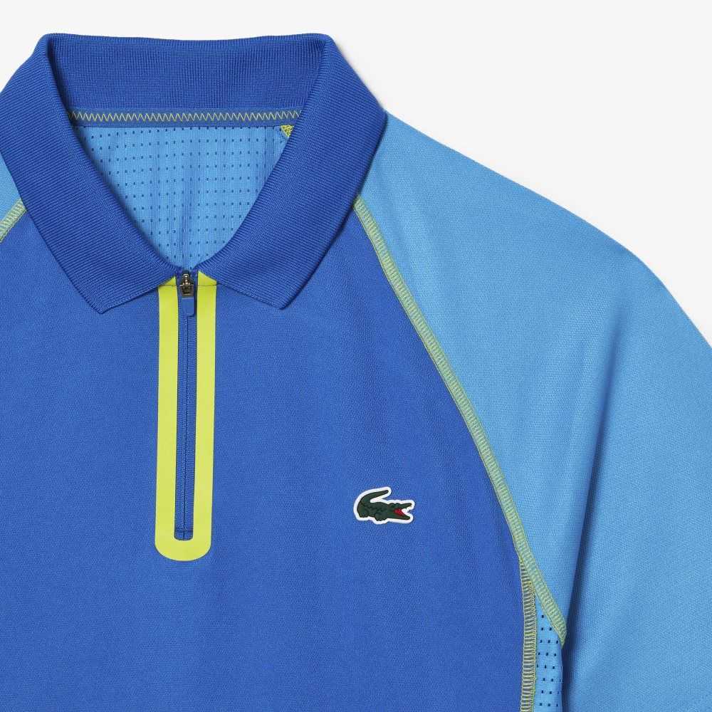 Lacoste Tennis Recycled Polyester Polo with Ultra-Dry Technology Blue / Yellow | EAN-697305