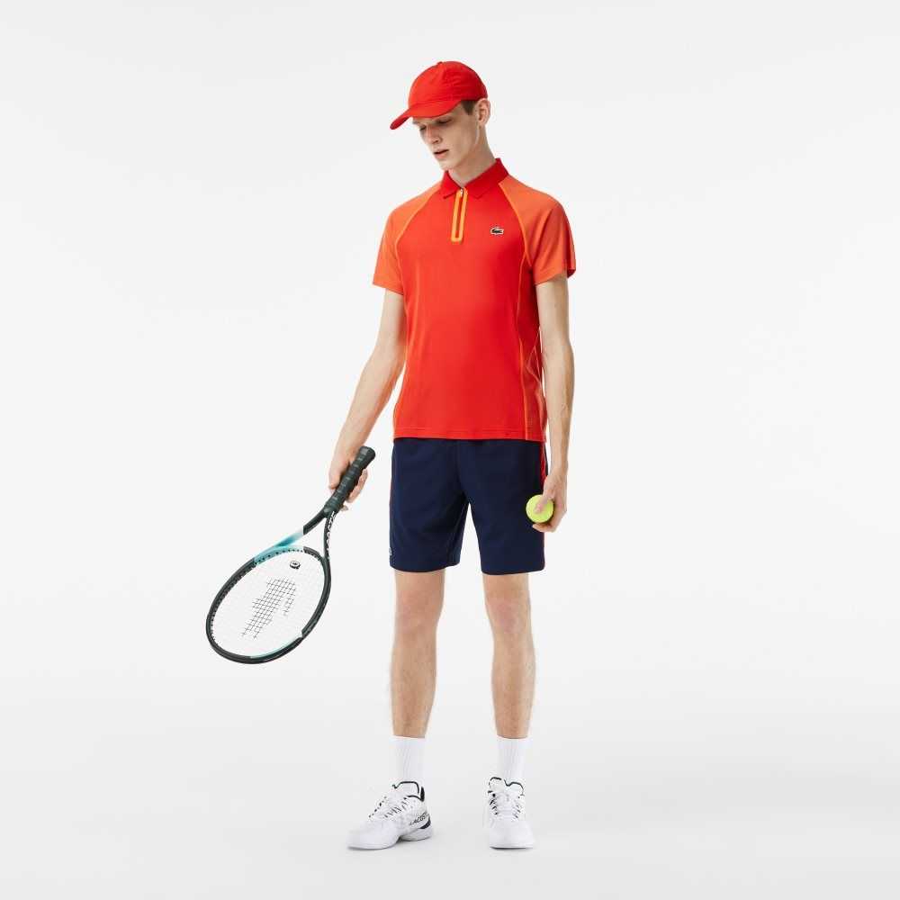 Lacoste Tennis Recycled Polyester Polo with Ultra-Dry Technology Red / Orange | UKV-186359