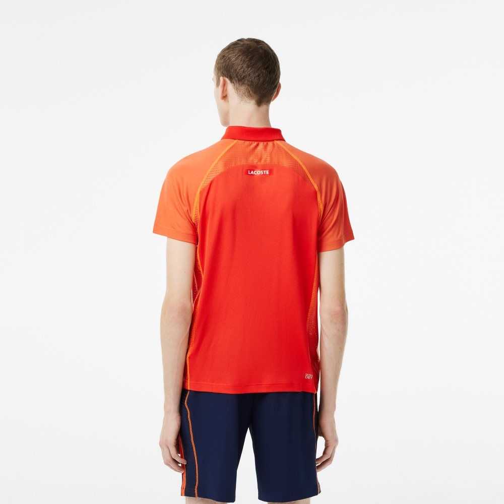 Lacoste Tennis Recycled Polyester Polo with Ultra-Dry Technology Red / Orange | UKV-186359