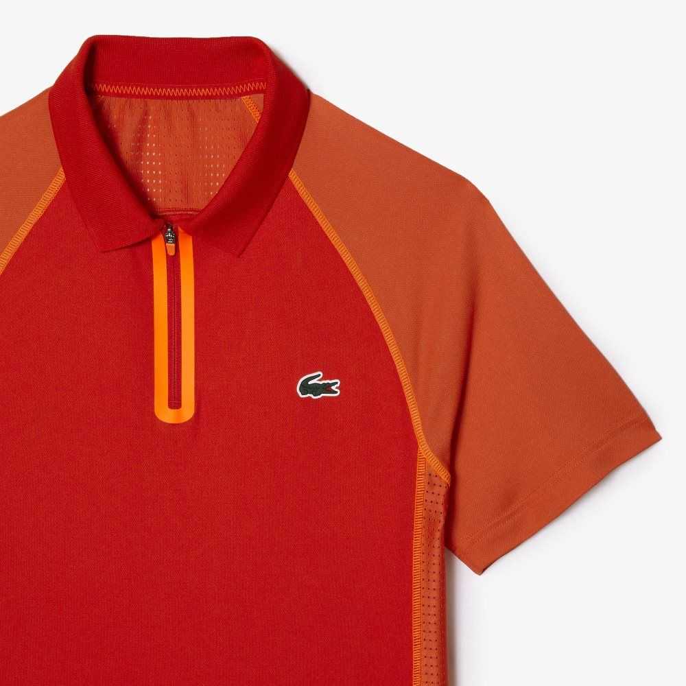 Lacoste Tennis Recycled Polyester Polo with Ultra-Dry Technology Red / Orange | UKV-186359