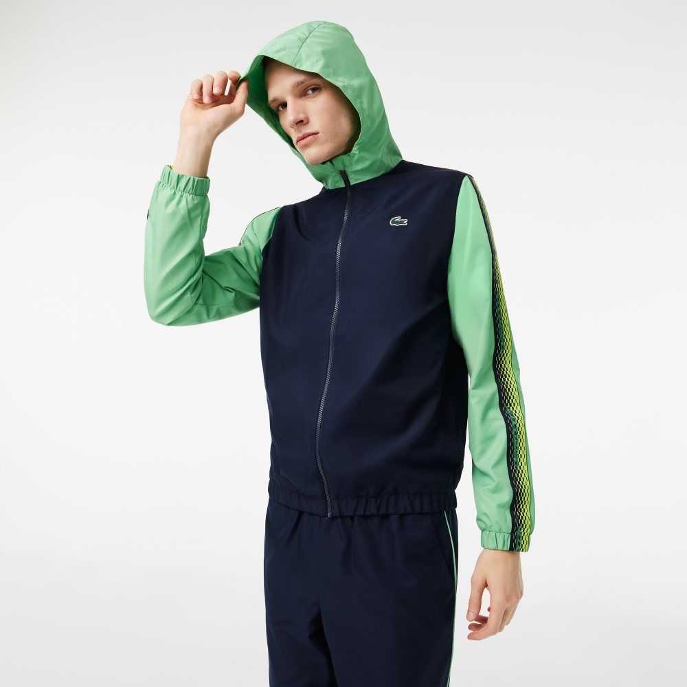 Lacoste Tennis Regular Fit Jogger Set Navy Blue / Green / Navy Blue / Green | XVD-312697