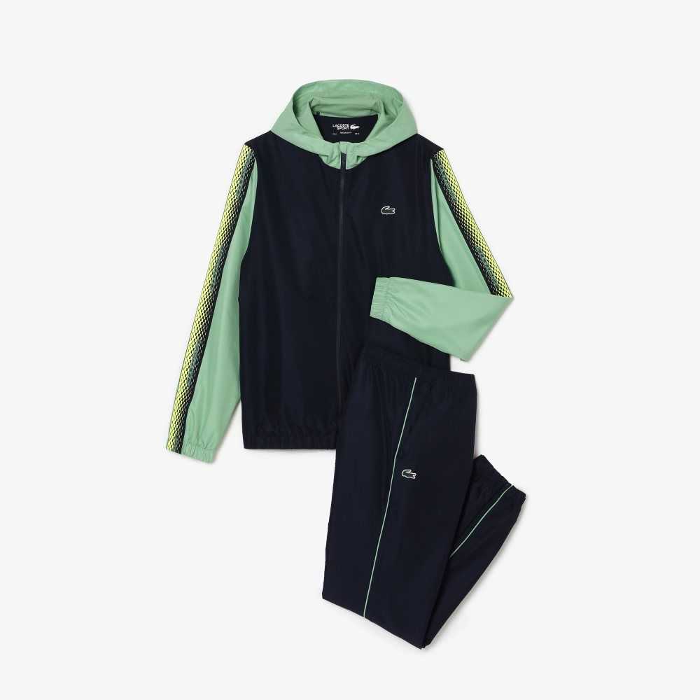 Lacoste Tennis Regular Fit Jogger Set Navy Blue / Green / Navy Blue / Green | XVD-312697