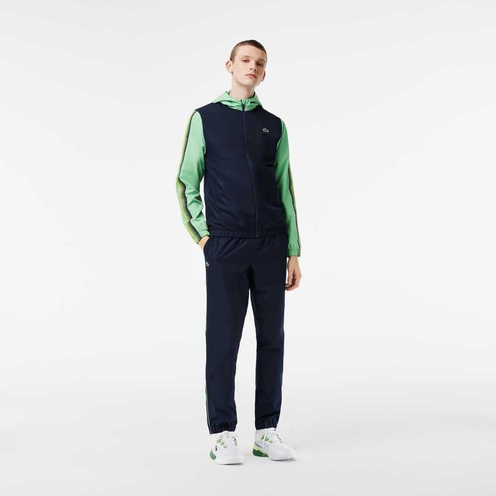 Lacoste Tennis Regular Fit Jogger Set Navy Blue / Green / Navy Blue / Green | XVD-312697