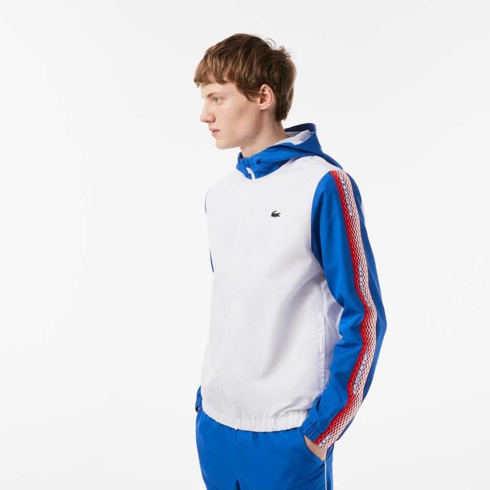 Lacoste Tennis Regular Fit Jogger Set White / Blue / White | ZMD-728193