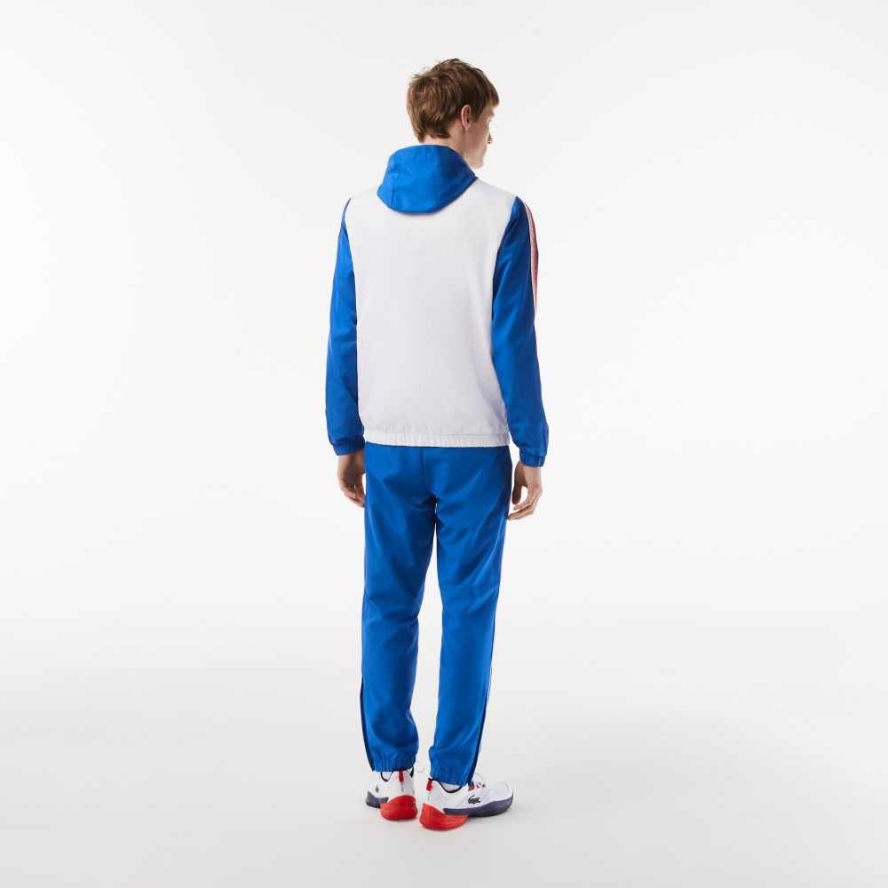 Lacoste Tennis Regular Fit Jogger Set White / Blue / White | ZMD-728193