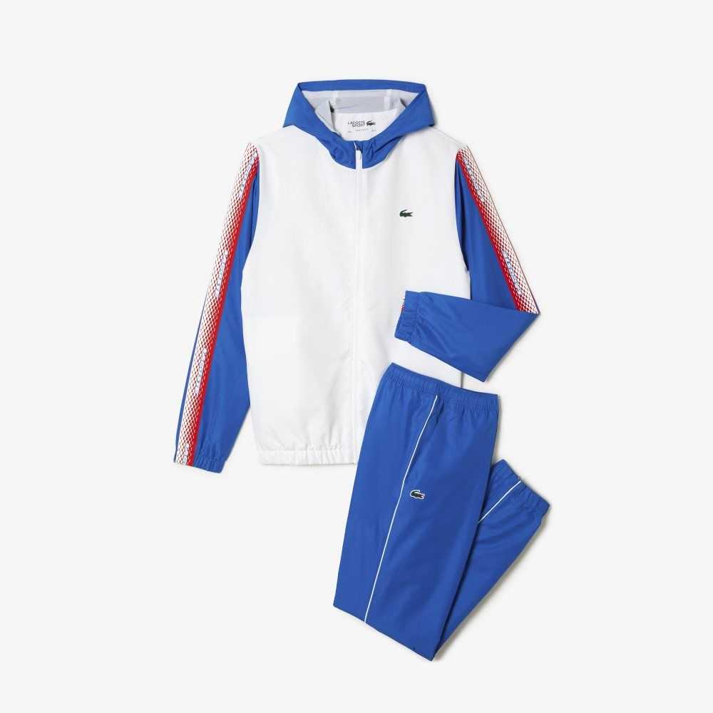 Lacoste Tennis Regular Fit Jogger Set White / Blue / White | ZMD-728193