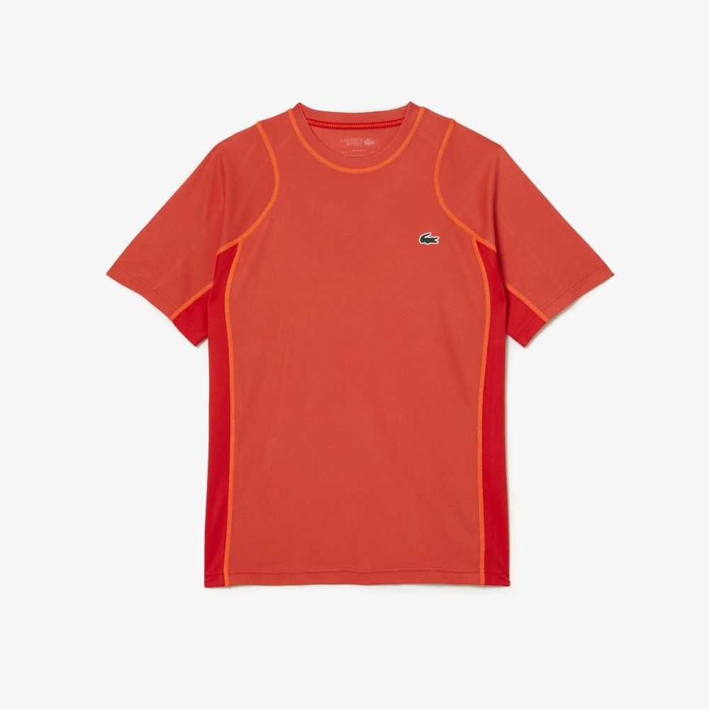 Lacoste Tennis T-Shirt in Tear Resistant Pique Orange / Red / Orange | ROY-591746