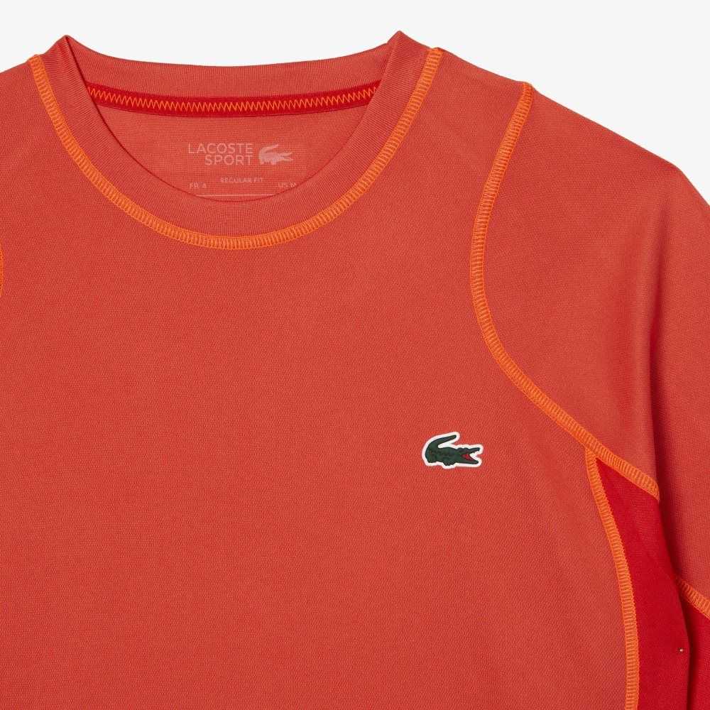 Lacoste Tennis T-Shirt in Tear Resistant Pique Orange / Red / Orange | ROY-591746