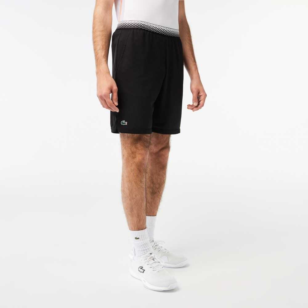 Lacoste Tennis x Daniil Medvedev Mesh Shorts Black | QTX-154607