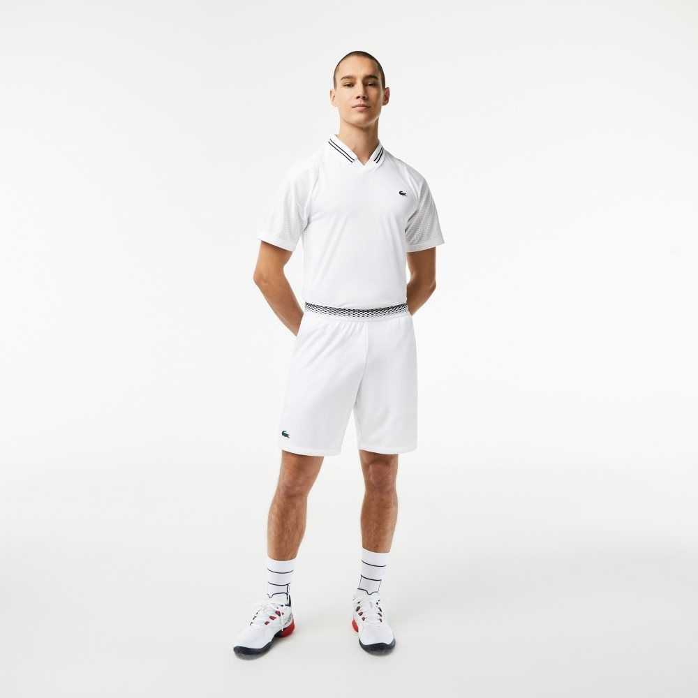 Lacoste Tennis x Daniil Medvedev Mesh Shorts White | QVG-213456