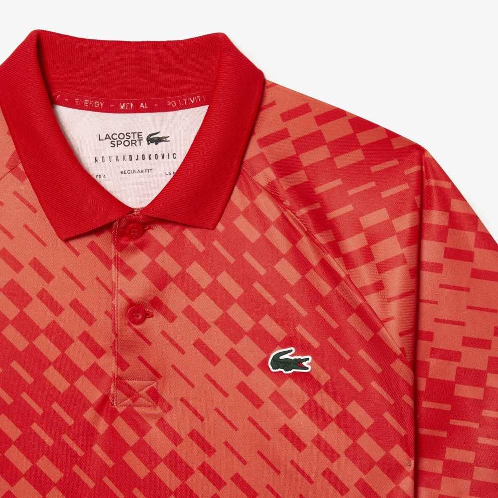 Lacoste Tennis x Novak Djokovic Fan Version Polo Red / Orange | DEA-648052