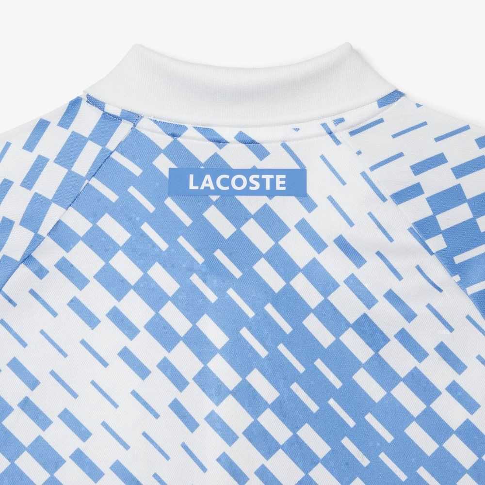 Lacoste Tennis x Novak Djokovic Fan Version Polo White / Blue | WVX-527814