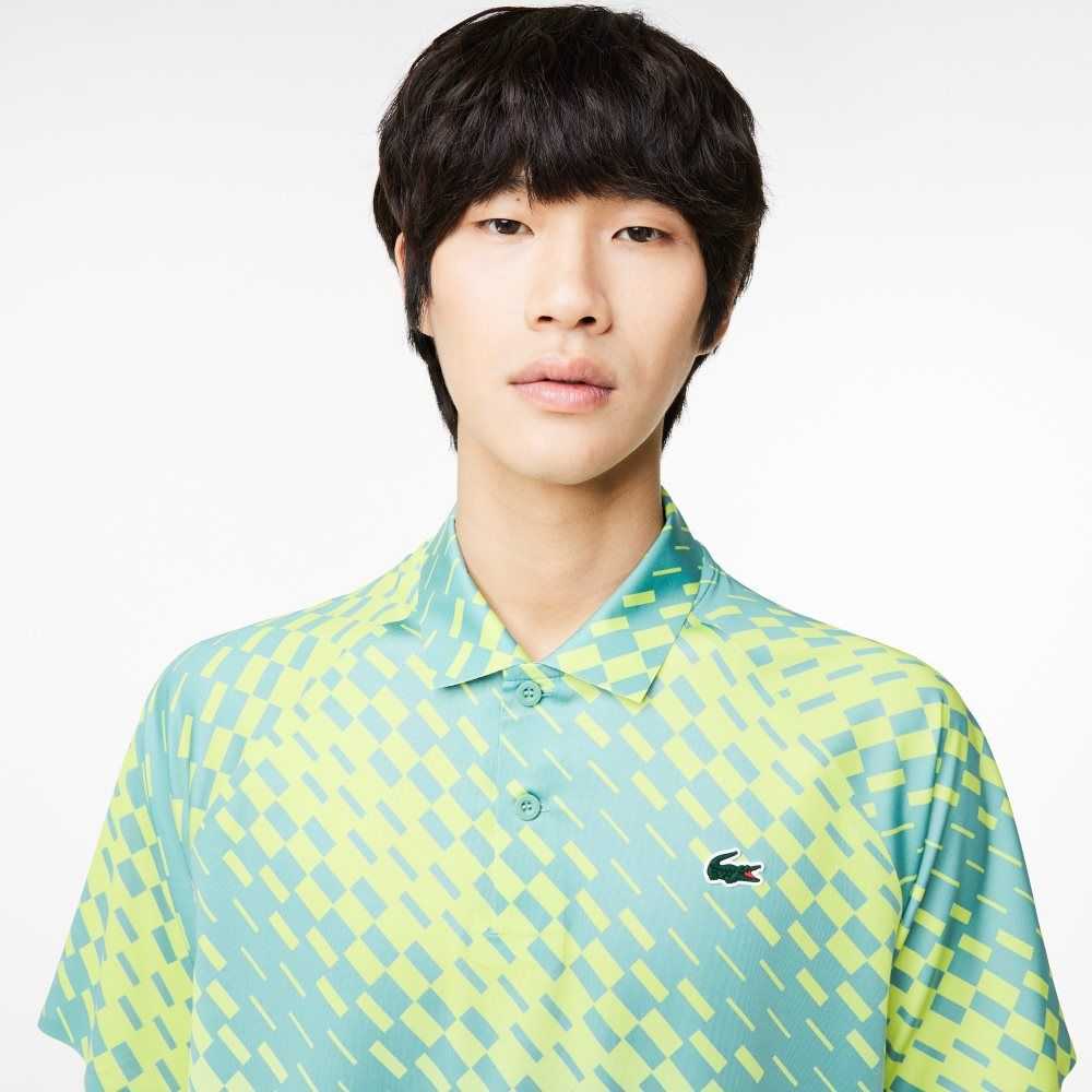 Lacoste Tennis x Novak Djokovic Player Version Polo Green / Yellow / Light Green | WKI-573418