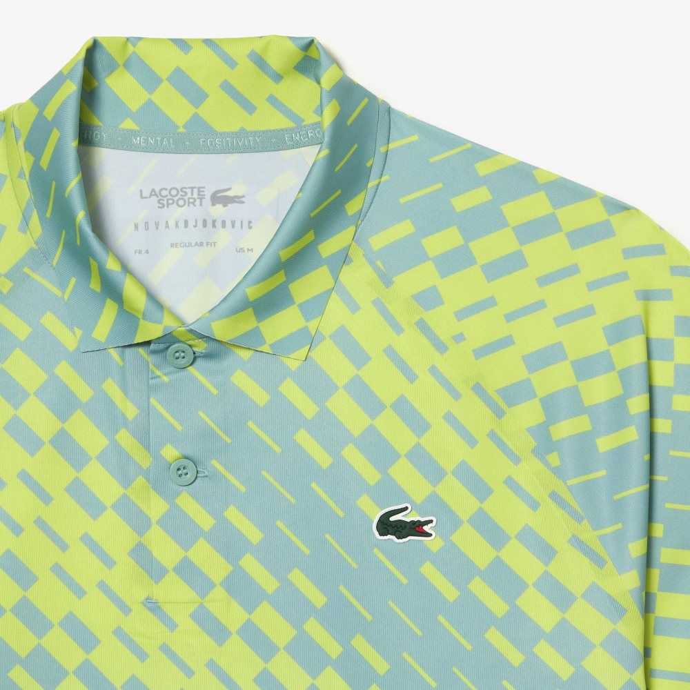 Lacoste Tennis x Novak Djokovic Player Version Polo Green / Yellow / Light Green | WKI-573418