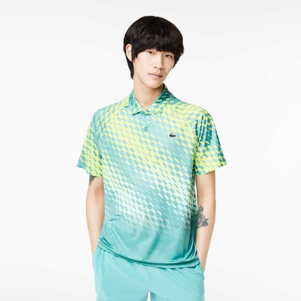 Lacoste Tennis x Novak Djokovic Player Version Polo Green / Yellow / Light Green | WKI-573418