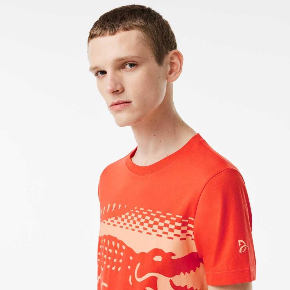 Lacoste Tennis x Novak Djokovic T-Shirt Orange | BID-340765