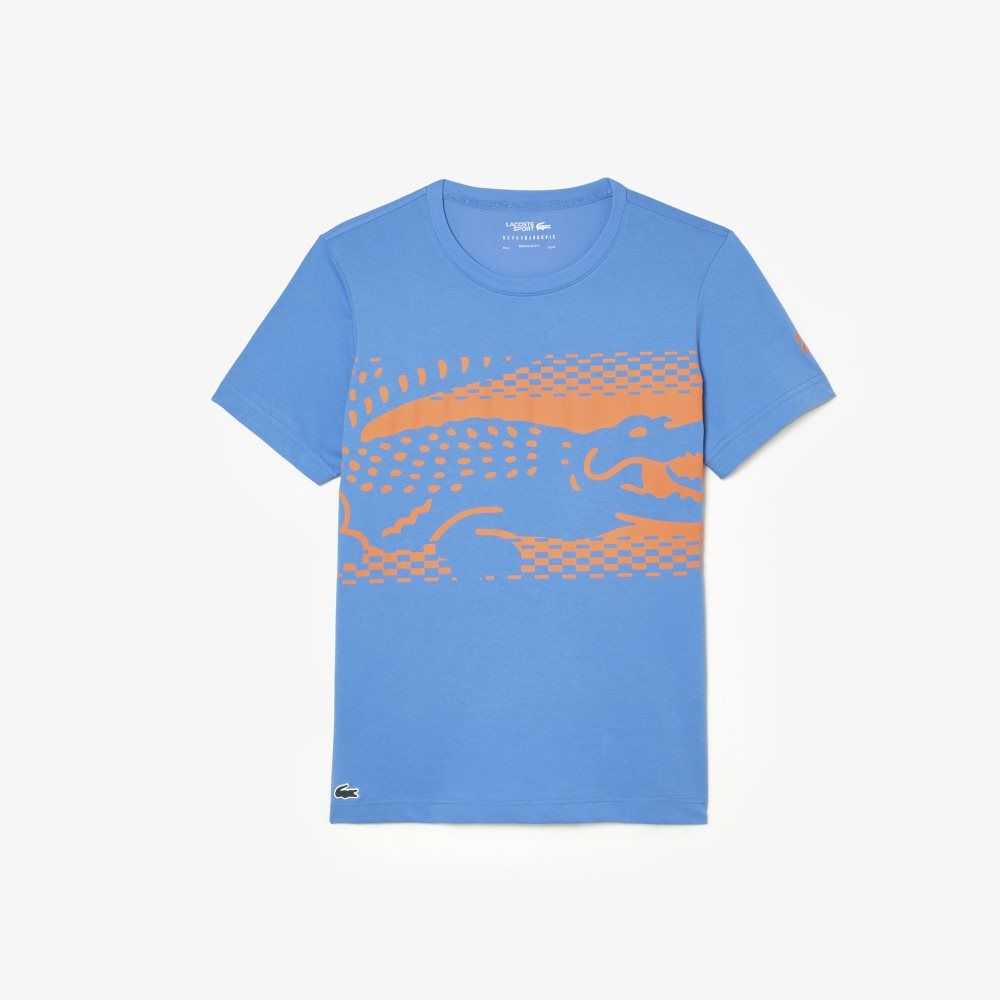 Lacoste Tennis x Novak Djokovic T-Shirt Blue | UWE-034728