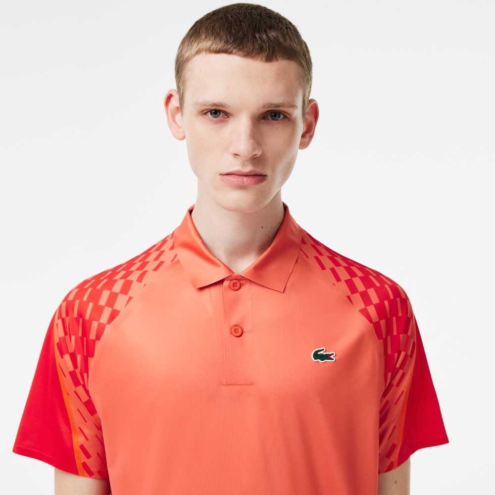 Lacoste Tennis x Novak Djokovic Tricolor Polo Orange / Red / Orange | GXN-538029