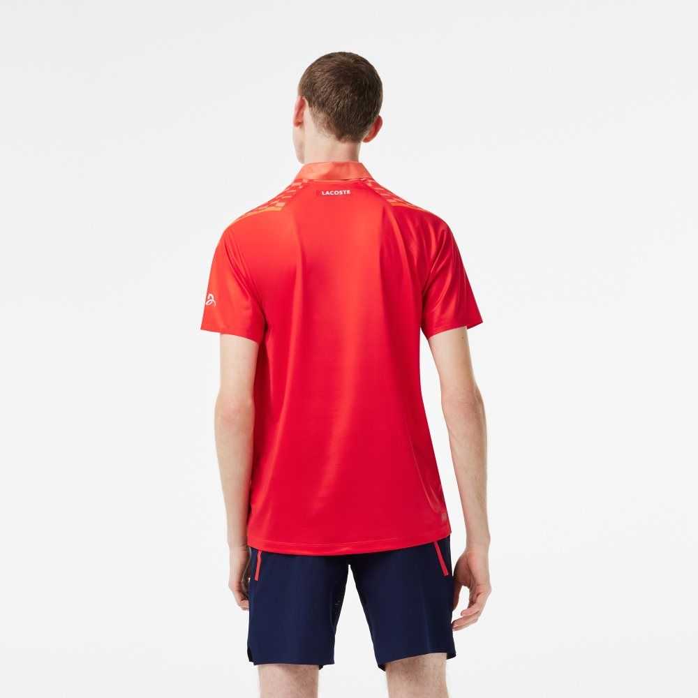 Lacoste Tennis x Novak Djokovic Tricolor Polo Orange / Red / Orange | GXN-538029