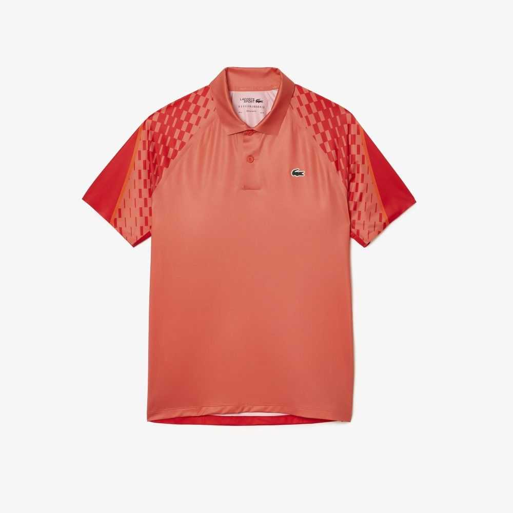 Lacoste Tennis x Novak Djokovic Tricolor Polo Orange / Red / Orange | GXN-538029