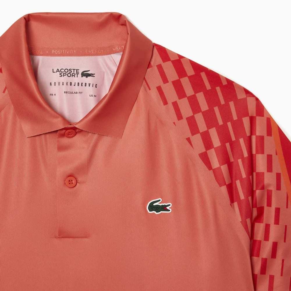 Lacoste Tennis x Novak Djokovic Tricolor Polo Orange / Red / Orange | GXN-538029