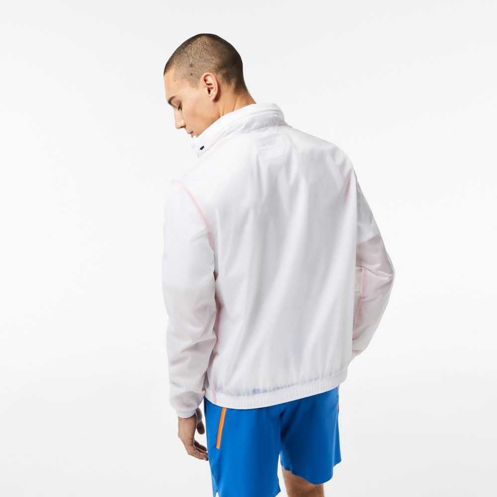 Lacoste Tennis x Novak Djokovic Zip Jacket White | REP-769420