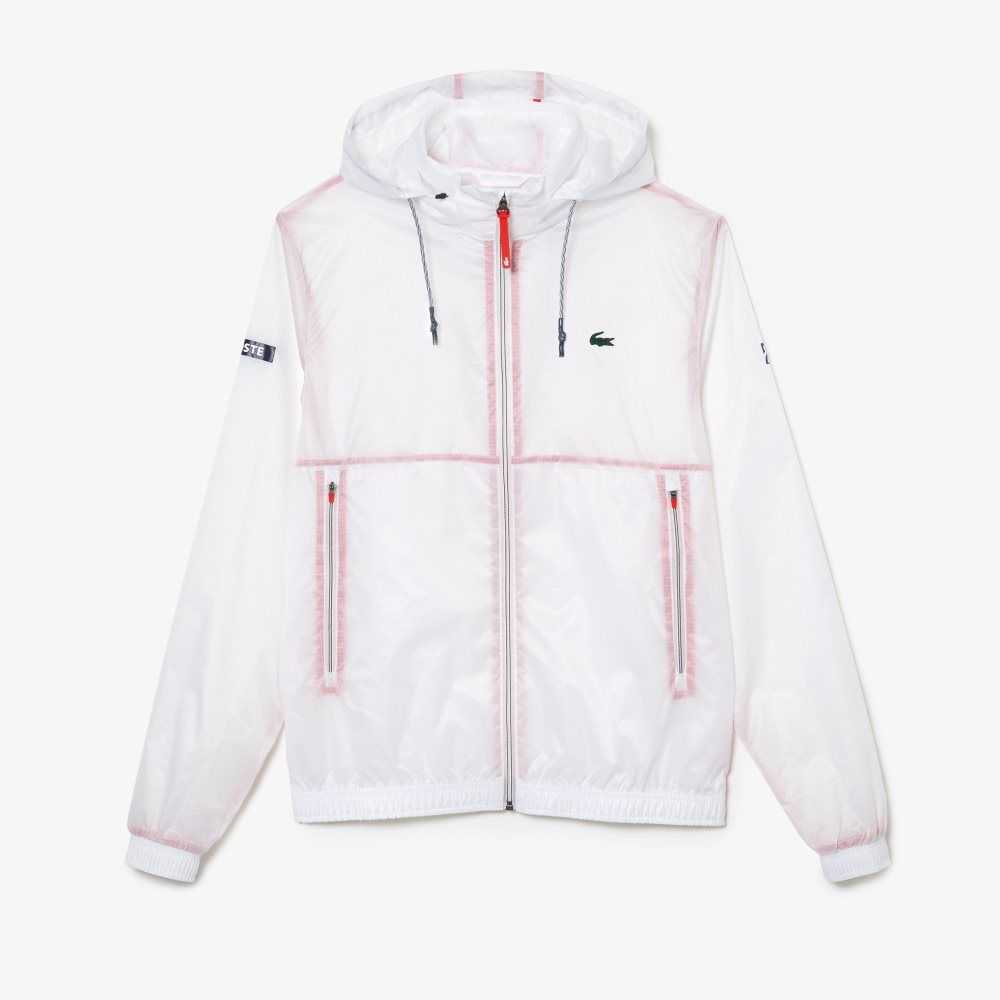 Lacoste Tennis x Novak Djokovic Zip Jacket White | REP-769420