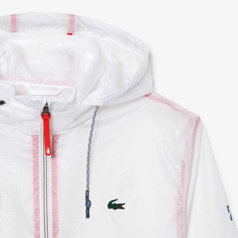 Lacoste Tennis x Novak Djokovic Zip Jacket White | REP-769420