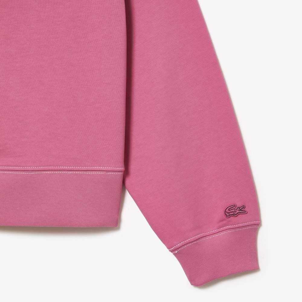 Lacoste Texture Print Hoodie Pink | TRK-438561