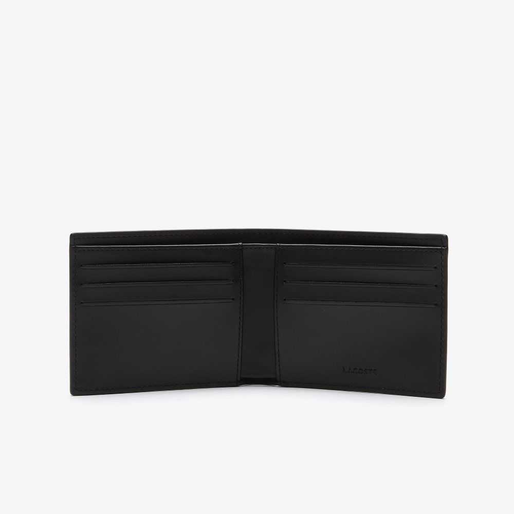 Lacoste The Blend Small Monogram Canvas Wallet Monogram Noir Gris | GSI-902386