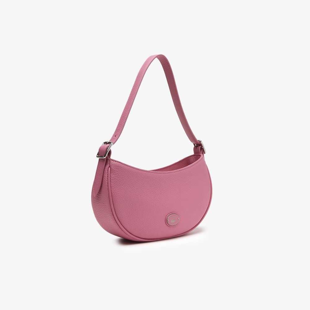 Lacoste Top Grain Leather Halfmoon Bag Reseda | LCP-517304