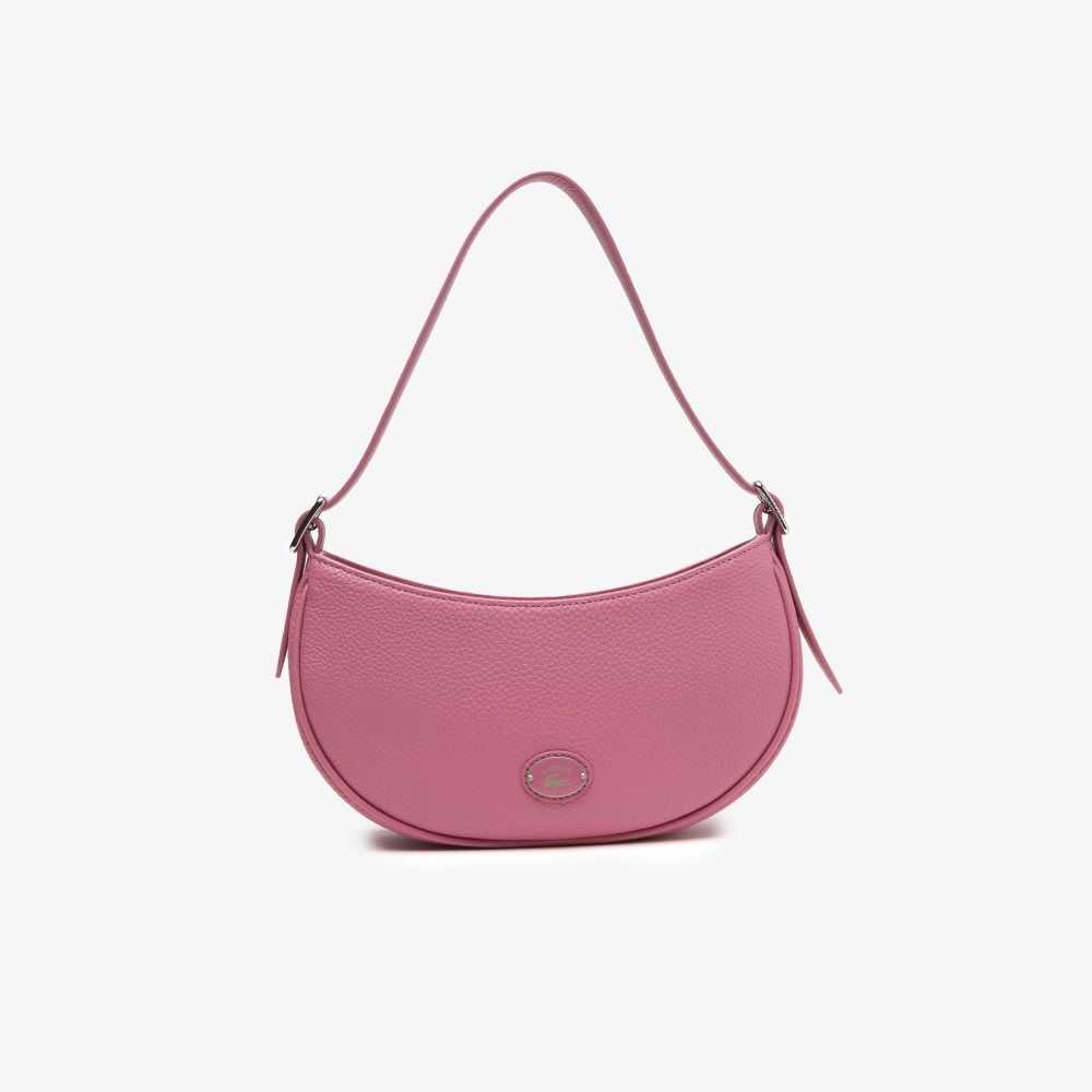 Lacoste Top Grain Leather Halfmoon Bag Reseda | LCP-517304