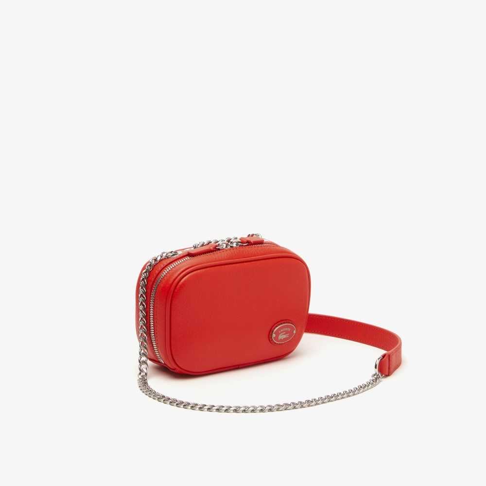 Lacoste Top Grain Leather Square Shoulder Bag Corrida | TFA-260948