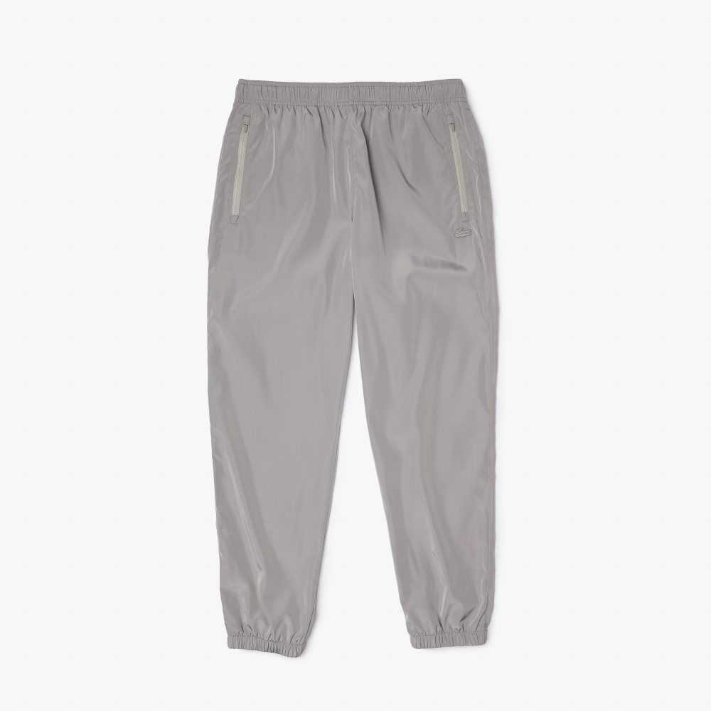 Lacoste Track Pants with GPS Coordinates Grey | ZBG-950821