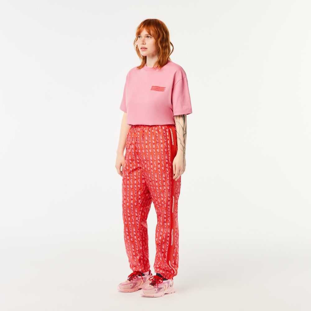 Lacoste Track Pants with Logo Print Orange / Red / Pink | FBY-623048