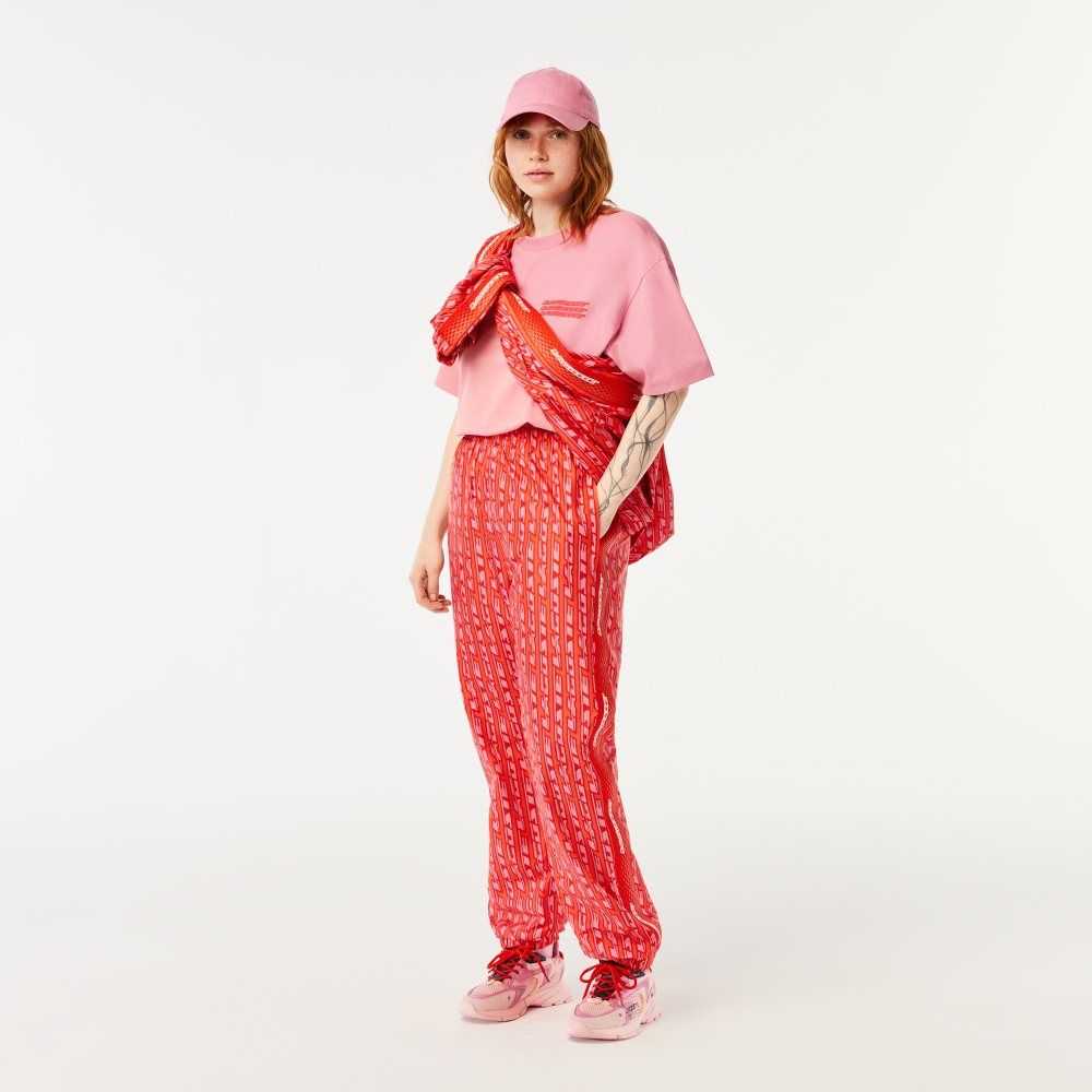 Lacoste Track Pants with Logo Print Orange / Red / Pink | FBY-623048