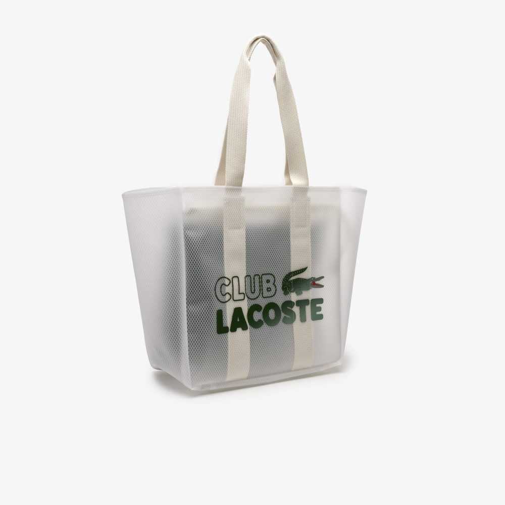 Lacoste Transparent Tote Transparent Blc Estragon | GSL-135849