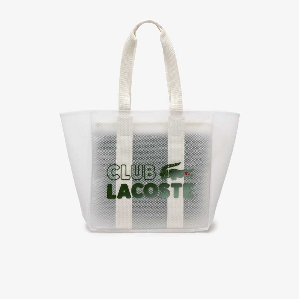 Lacoste Transparent Tote Transparent Blc Estragon | GSL-135849