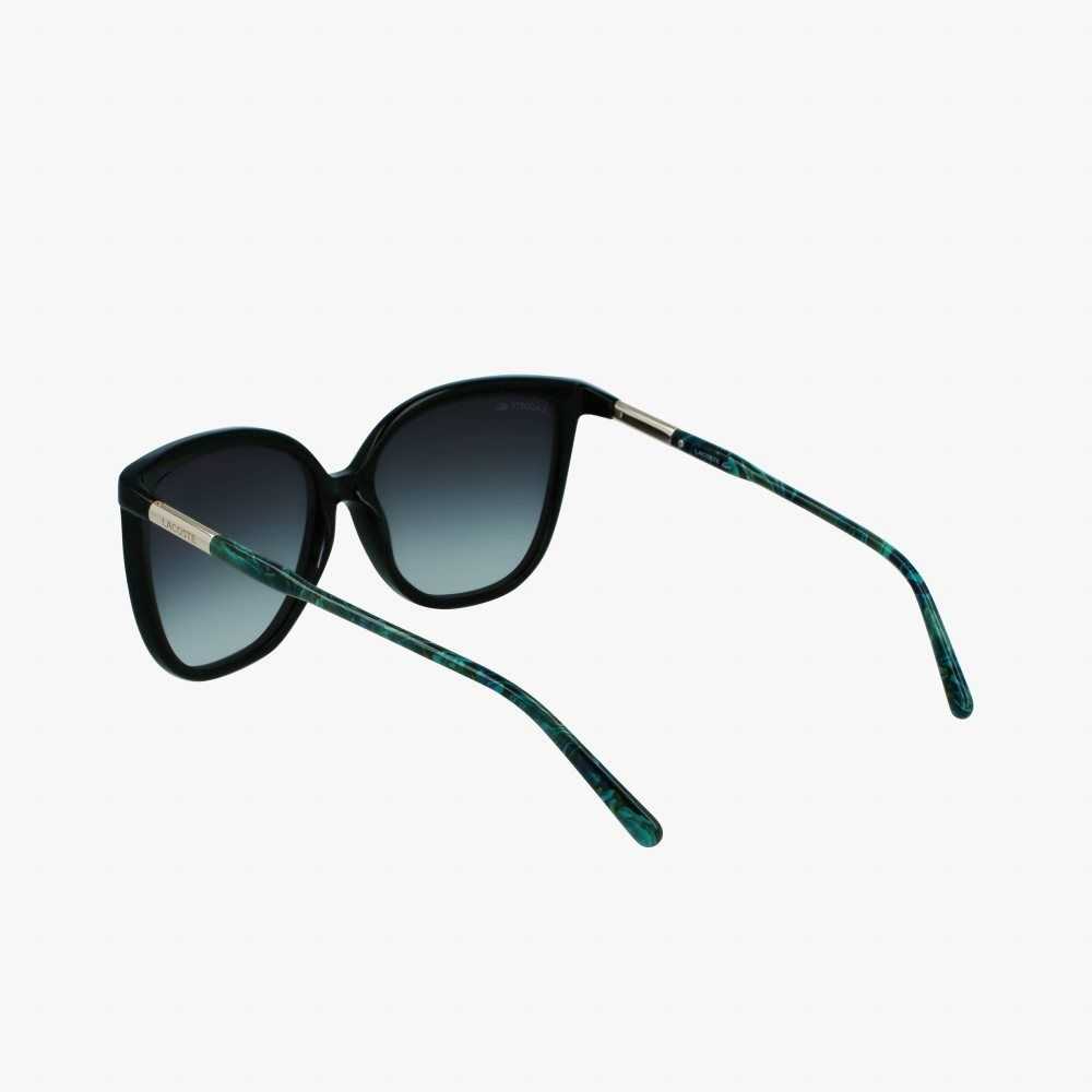 Lacoste Tubular Temple Butterfly Acetate Sunglasses Matt Black | QXG-150493