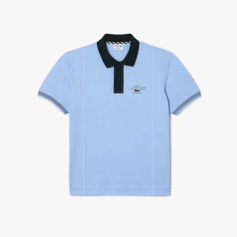 Lacoste Two-Tone Organic Cotton Polo Blue / Green | CIZ-642035