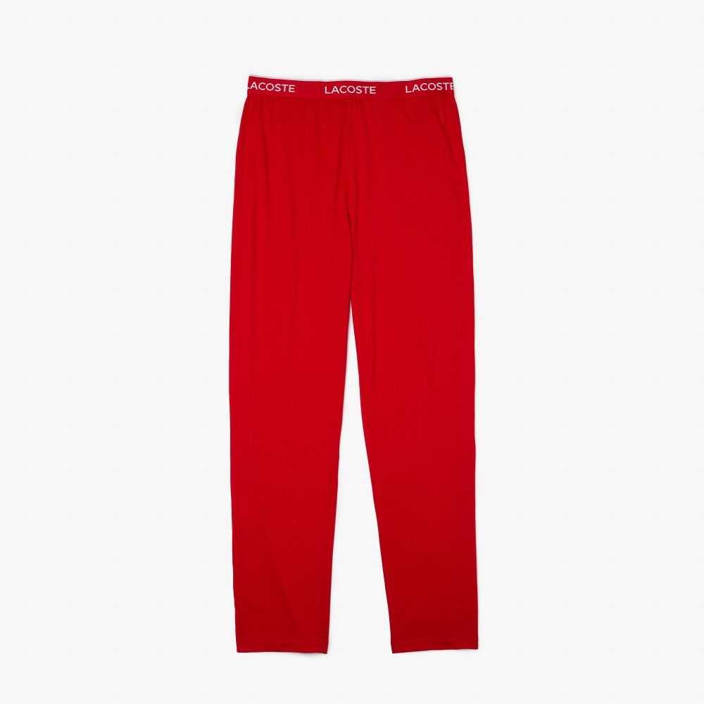 Lacoste Ultra-Soft Cotton Jersey Pajama Bottoms Red | UMK-416270